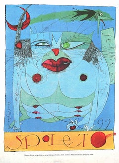 Spoleto - Original Screen Print by David Hughes - 1992