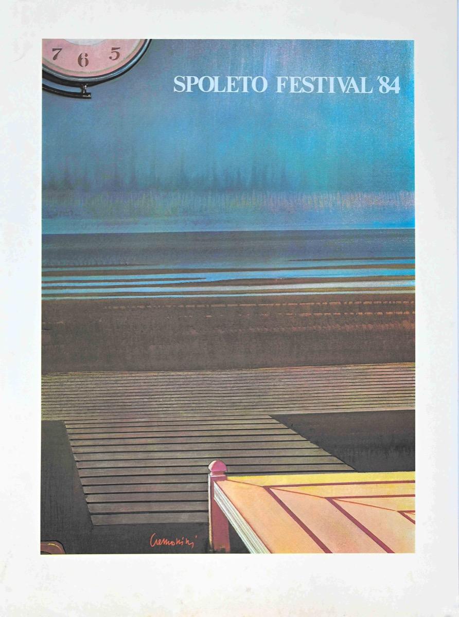 Festival Spoleto - Offset et lithographie d'origine de Leonardo Cremonini - 1984