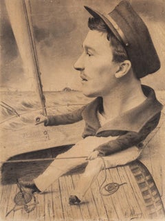 Sailor - Original Lithograph by Carlo Mazery - 1880 ca.