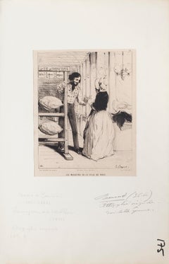 Les Magasins de la Ville de Paris - Original Lithograph on Paper - 1843
