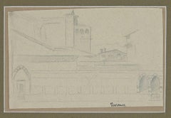 City of Florence - Pencil on Paper by Charles Landelle - Early 20th Century