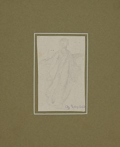 Figure - Original Pencil on Paper by Charles Landelle - Late 19th Century