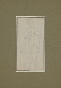 Figure - Original Pencil on Paper by Charles Landelle - Early 20th Century