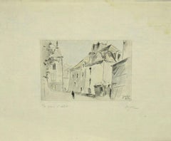 País - Aguafuerte original de Edmond Henri Zeiger de Baugy Valle - 1949