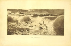 Mermaids in the Tempest - Antique Photogravure by Benes Knupfer - 1910