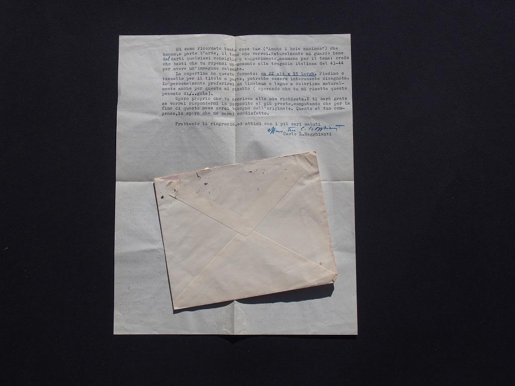 Il Selvaggio, La Resistenza e la Liberazione – Typgeschriebener Brief – 1956