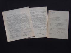 Letters manuscrites signées par Sergio Romiti à Nesto Jacometti - 1951