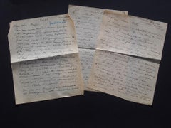 Vintage Autograph Letters Signed by Ossip Zadkine to Nesto Jacometti - 1946 ca.