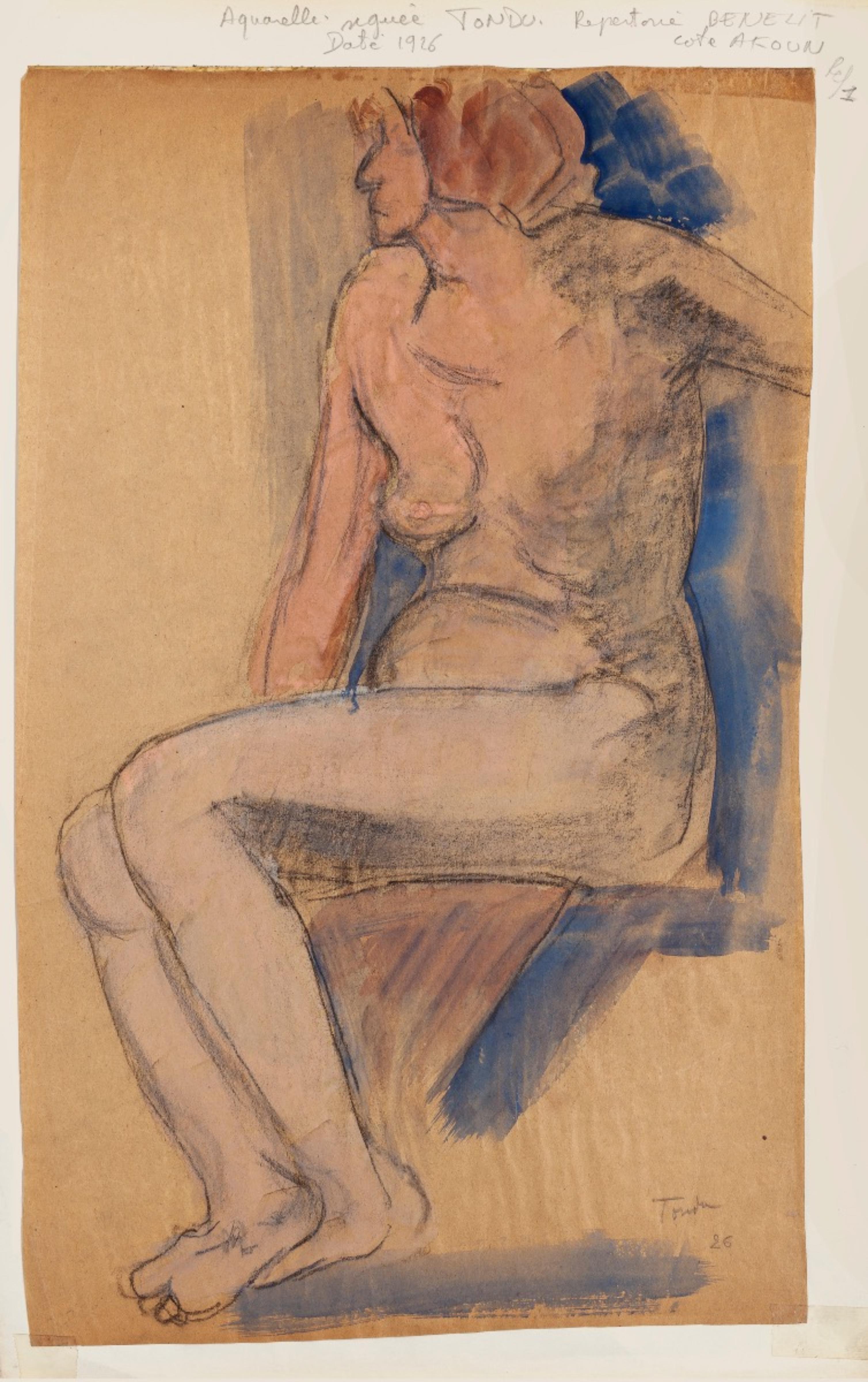 Nude of Woman - Mixed Media - 1926