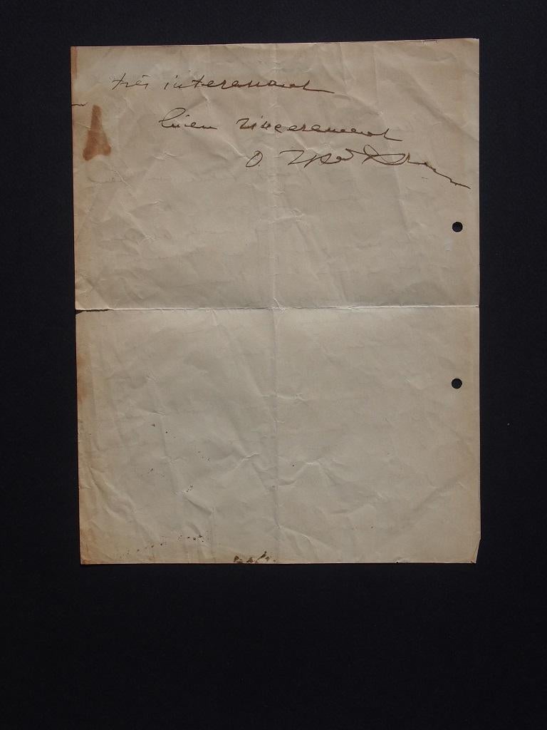Autographische Briefe signiert von Ossip Zadkine an Nesto Jacometti – 1949 im Angebot 1