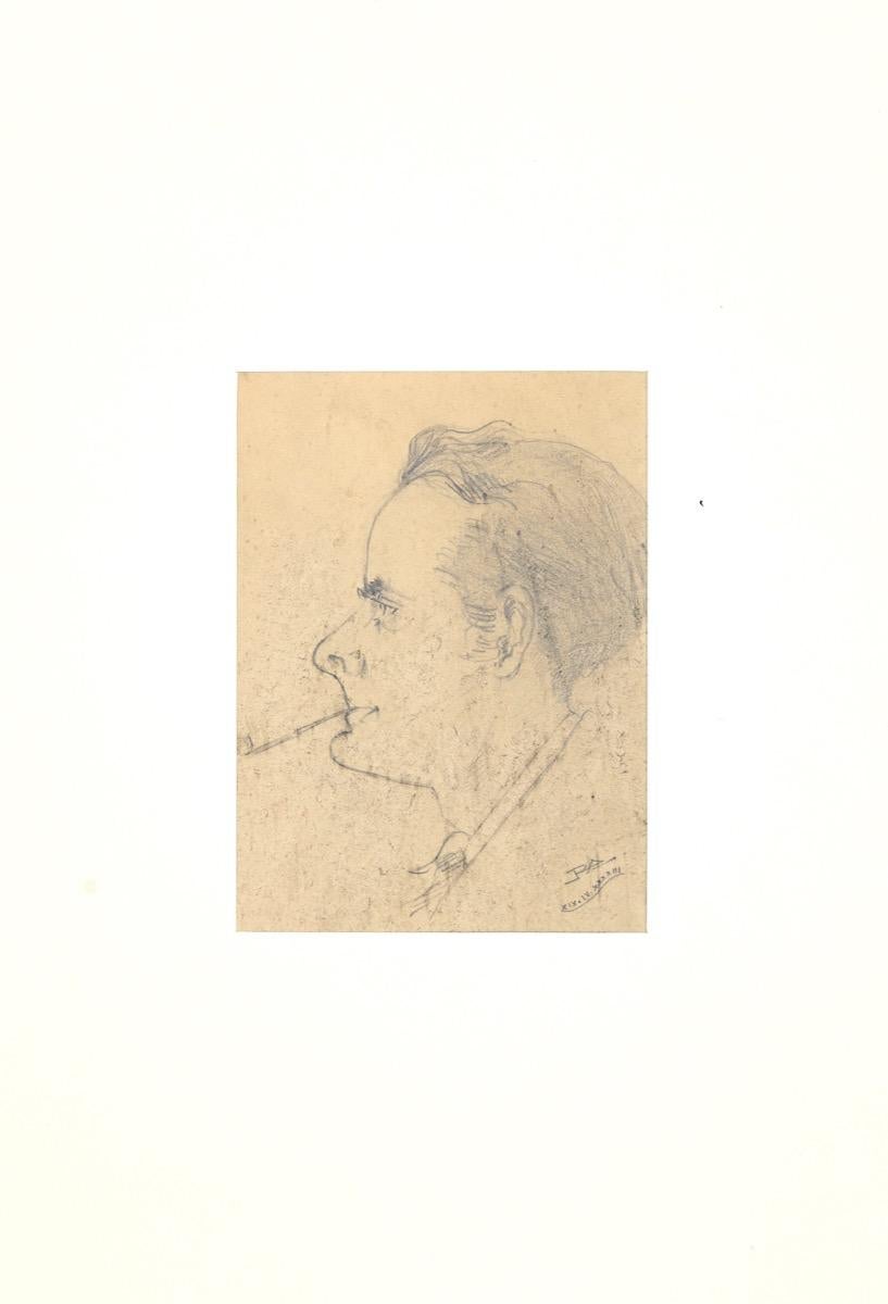 Portrait -  Pencil Drawing - 1925 - Modern Art by Unknown