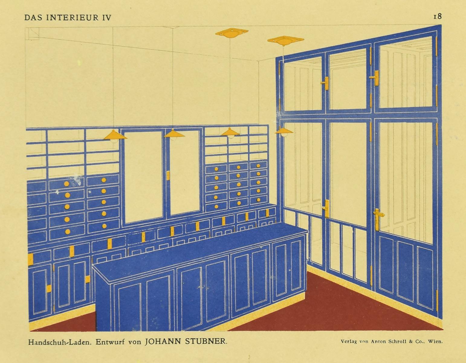 Architektonisches Design – Fotogravur nach Johann Stubner – frühes 20. Jahrhundert