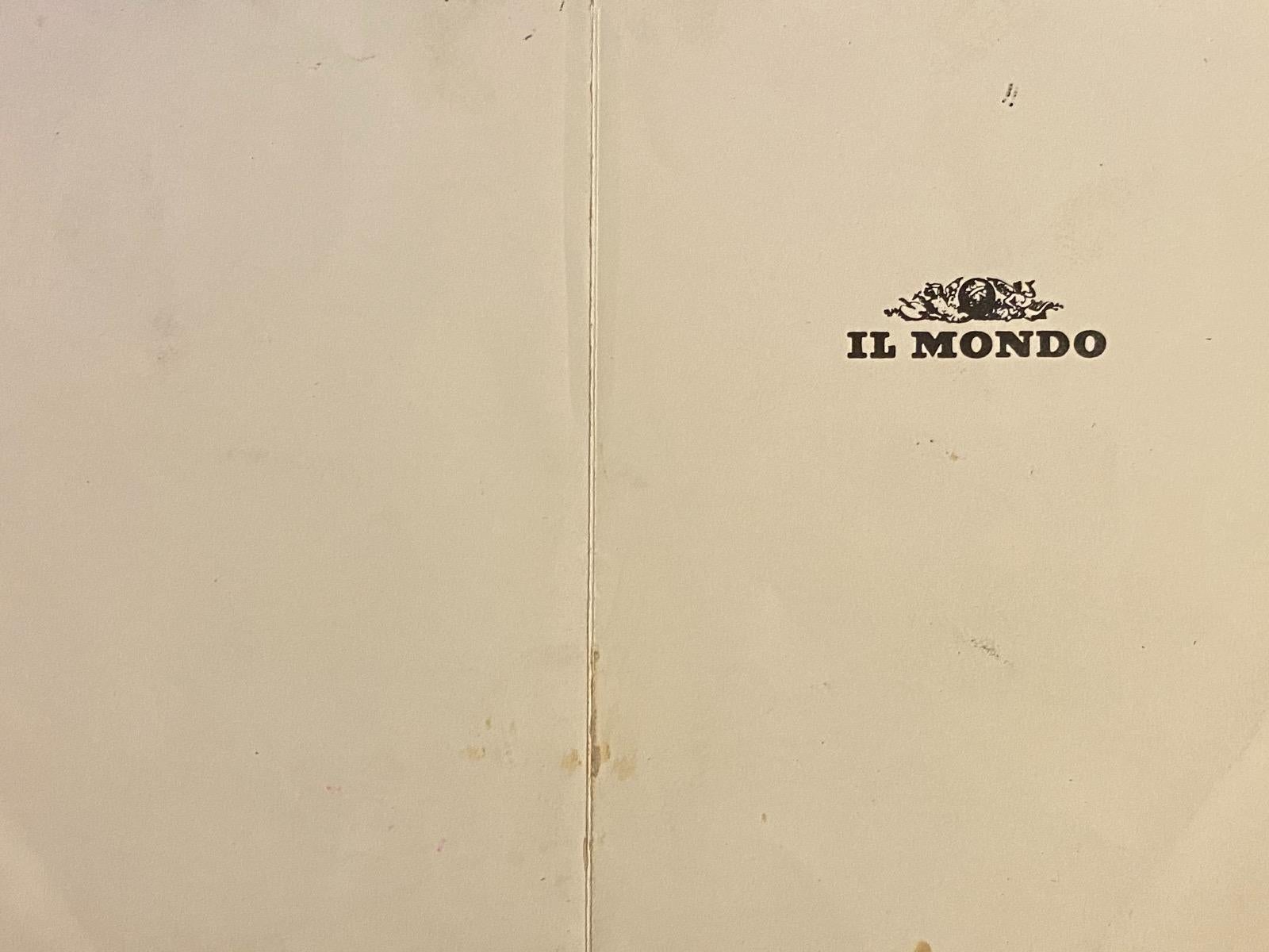 Biglietto di auguri - Originale a matita e acquerello di M. Maccari -  1965 - Art di  Mino Maccari