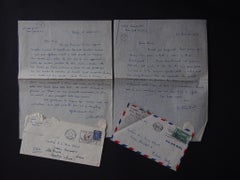 Set of 2 Autograph Letters Signed by Vittorio Rieti - 1953