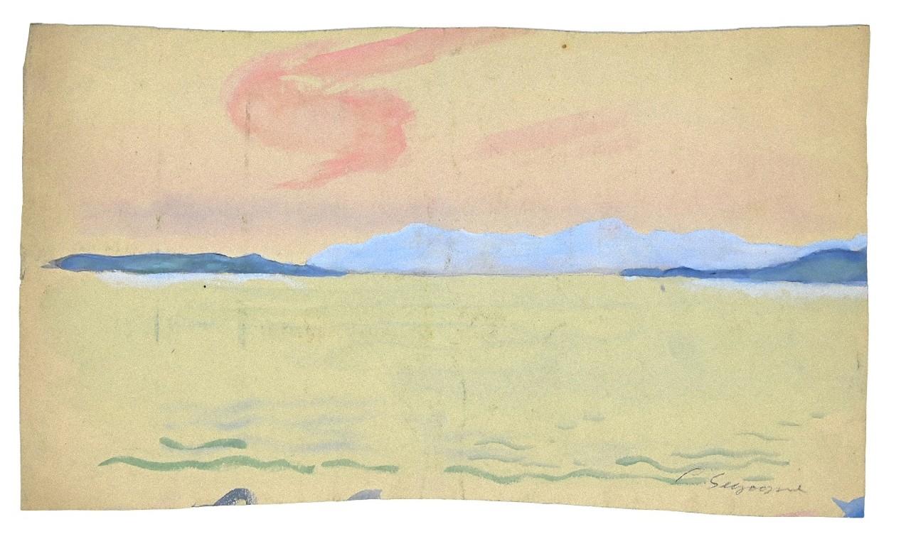 The Sea is a beautiful watercolor on cream-colored paper, realized by the artist Pierre Segogne.

Hand-signed on the lower right corner.

The state of preservation is good, except for some stains on the back.
