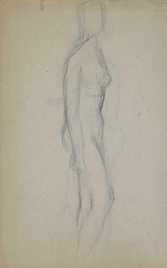 Nude – Originalzeichnung von Andr Meaux Saint-Marc – Anfang des 20. Jahrhunderts