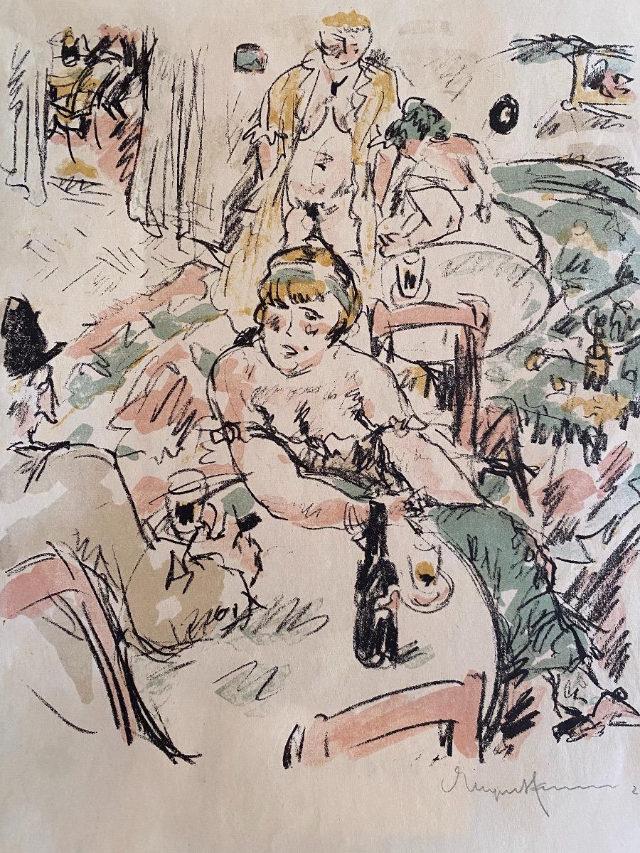 Im Bordell ist eine Original-Lithographie von Eugen Hamm aus dem Jahr 1922.

Unter guten Bedingungen.

Dieses Kunstwerk stellt ein Bordell mit mehreren nackten Frauen dar.

Handsigniert und datiert in Bleistift am unteren rechten Rand.

Eugen Hamm