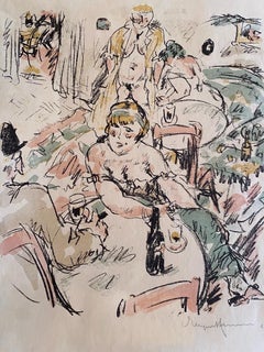 In the Brothel - Original Lithograph by Eugen Hamm - 1922