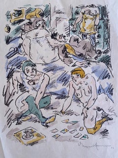 In the Brothel - Lithograph by Eugen Hamm - 1922