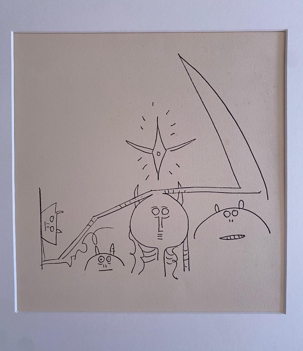 Composition - Lithograph by Wifredo Lam - 1970s