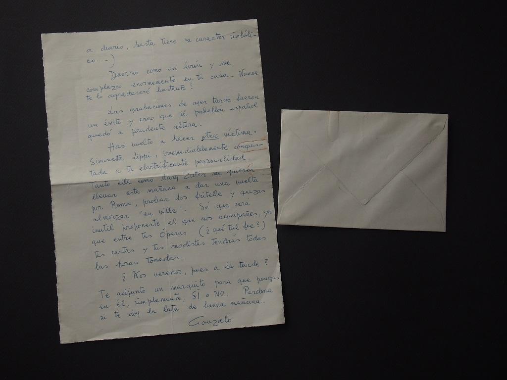 Autograph Letter Signed by Gonzalo Fonseca - 1969 1