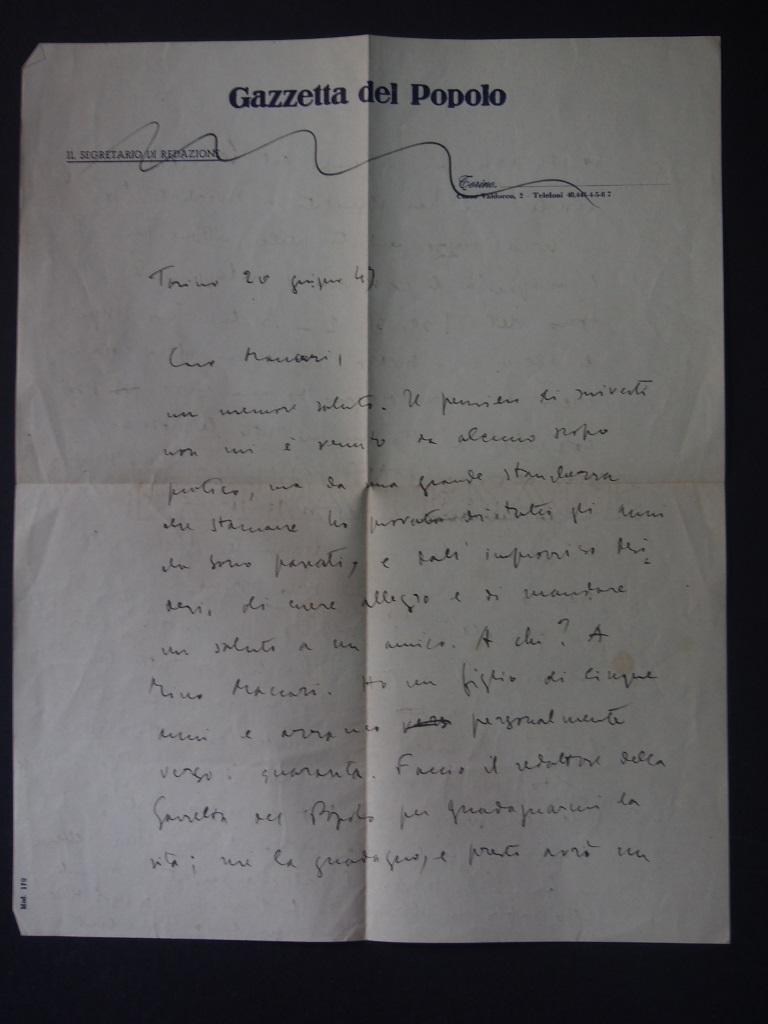 Autograph Letter Signed by Eugenio Galvano - 1949