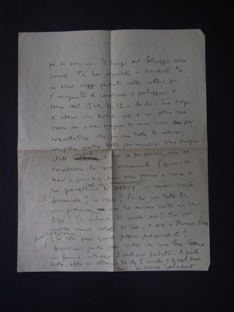 Lettre autographe signée par Eugenio Galvano - 1949 en vente 1