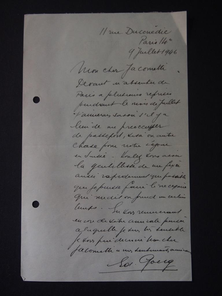 Letter autographe signée par Georg Solti - 1946
