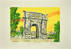 Roman Arch - Original Screen Print by Marco Orsi - 1980s