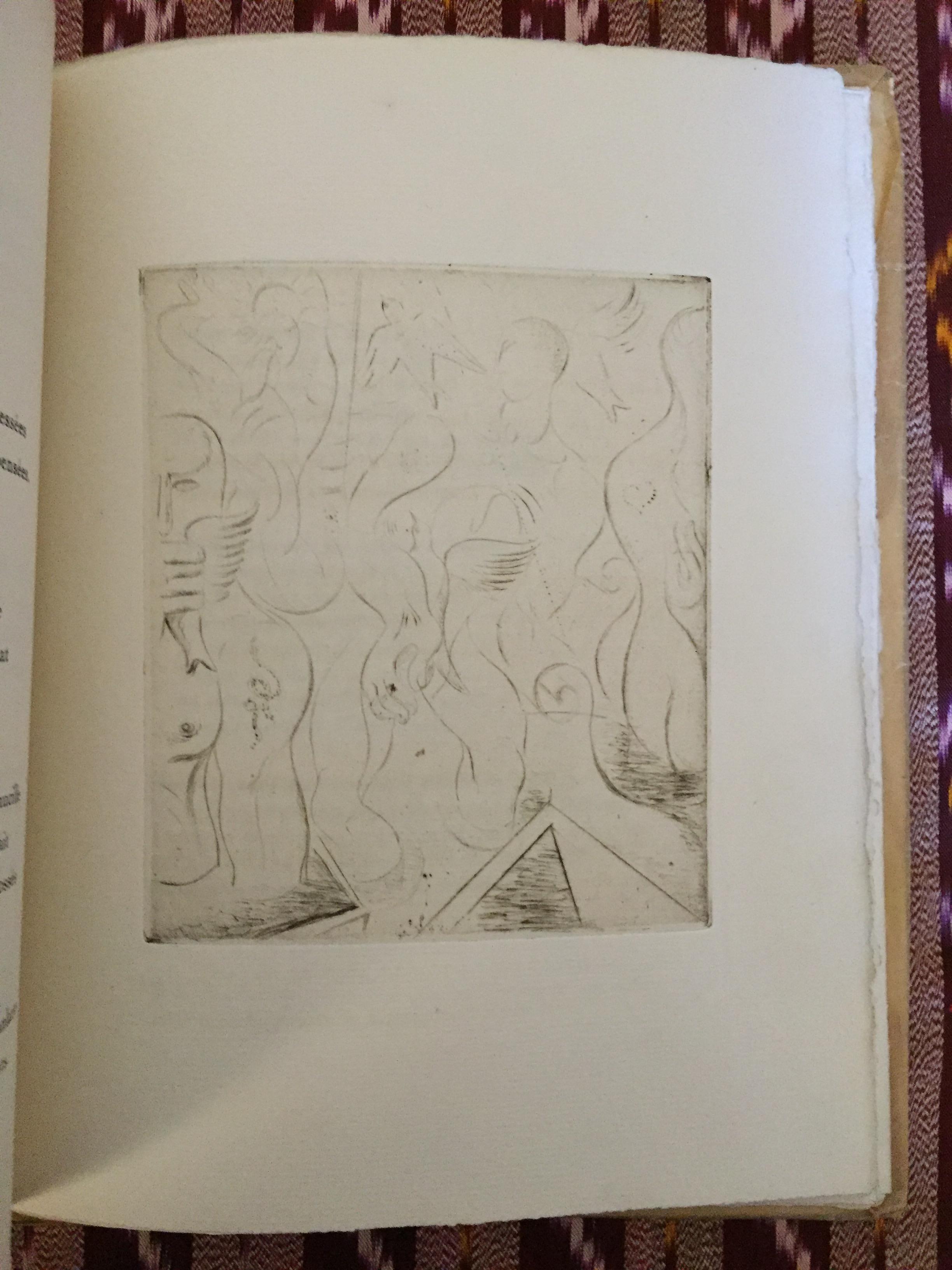 Auflage von 112 Exemplaren mit 4 Original-Radierungen des französischen Künstlers André Masson. 

Dieses Exemplar auf Verge d'Arches-Papier.

Ausgabe: Galerie Simon, Paris

Seiten: 15

Guter Zustand.