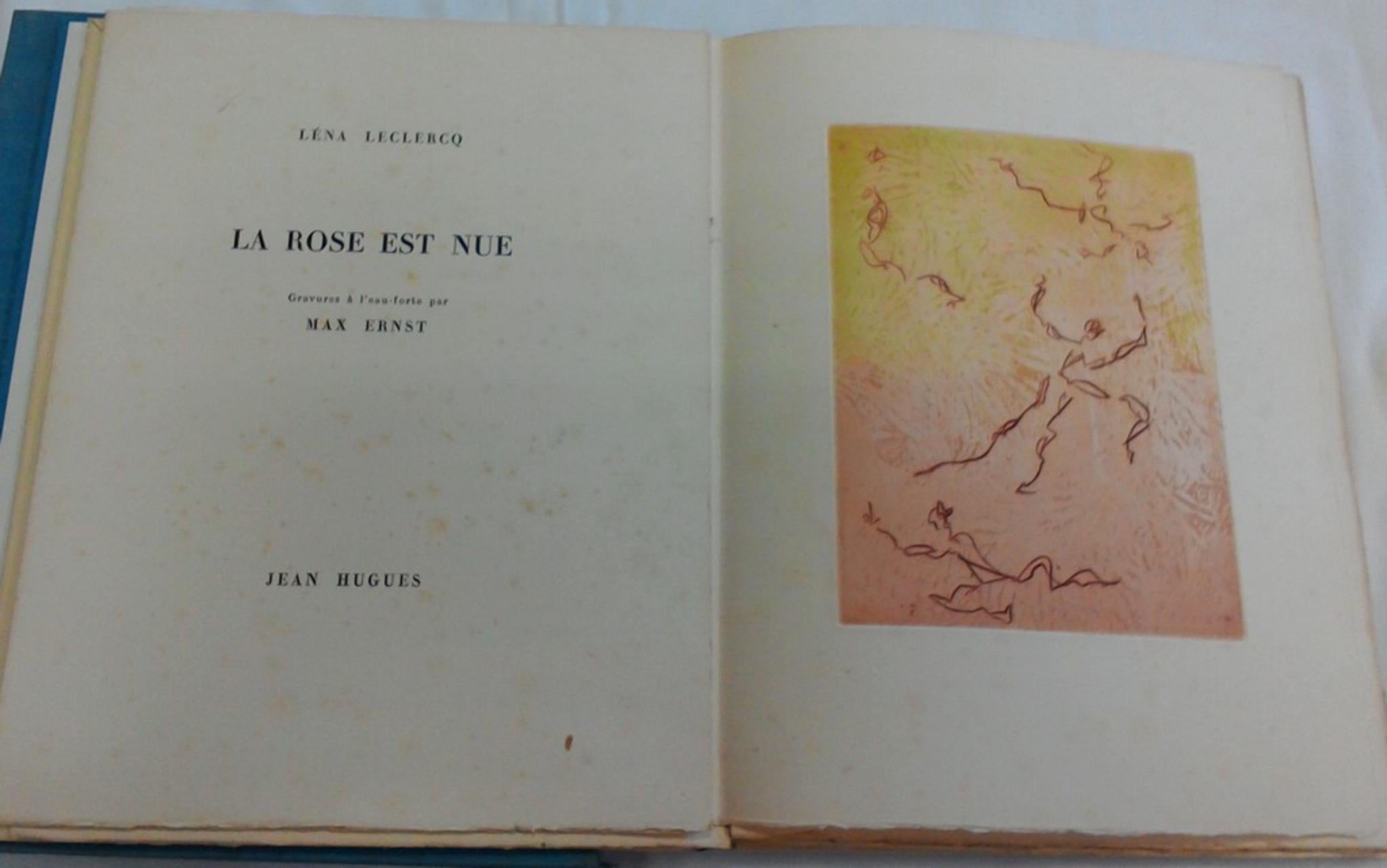 Le Rose est Nue - Rare Book Illustrated by Max Ernst  - 1960 - Art by Max Ernst, Lena Leclercq, Jean Hugues