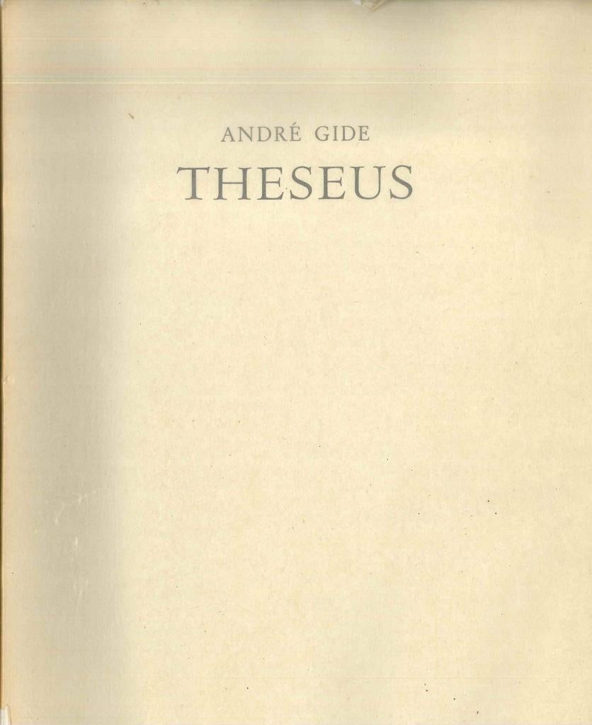 Kostbarer und seltener Band des berühmten französischen Schriftstellers André Gide (Nobelpreis für Literatur 1947), mit schönen Schwarz-Weiß-Lithographien von Massimo Campigli. Auf einem abgetrennten Blatt eine vom Künstler signierte farbige