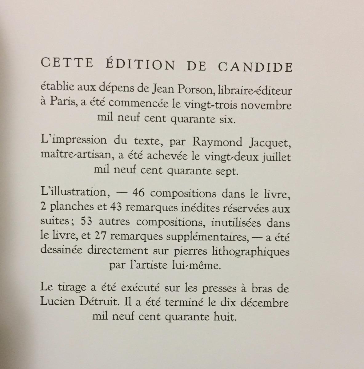 Candide ou l'Optimisme - Libro raro illustrato da Antoni Clavé - 1948 in vendita 5