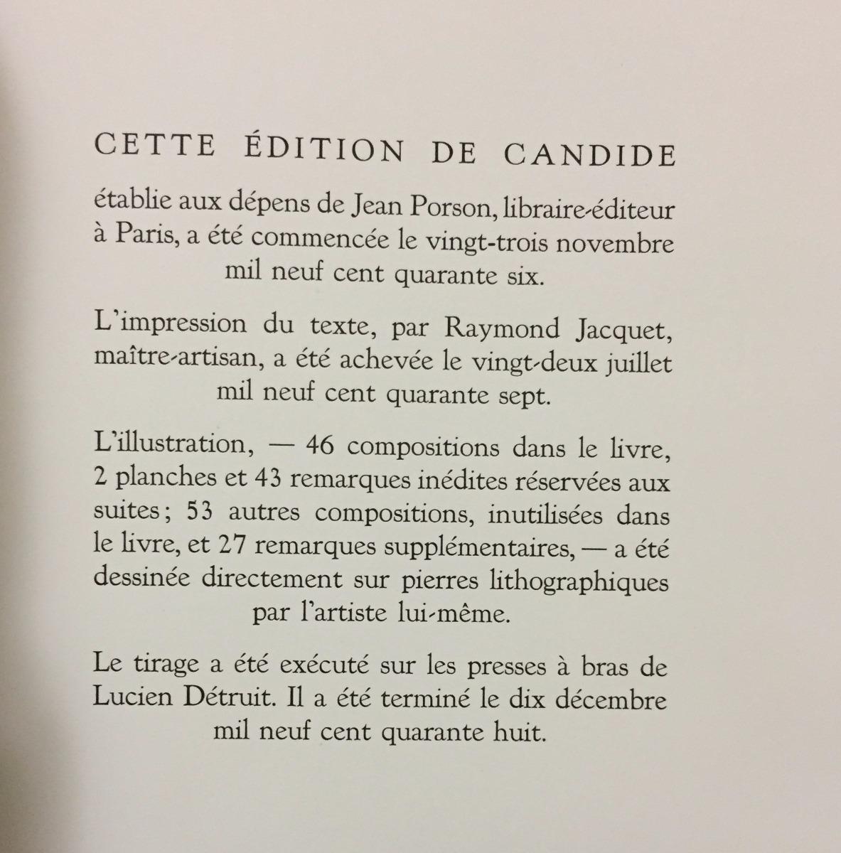 Candide ou l'Optimisme - Rare Book Illustrated by Antoni Clavé - 1948 For Sale 4