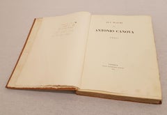 Sui Marmi di Antonio Canova - Libro Antiguo Ilustrado - 1817