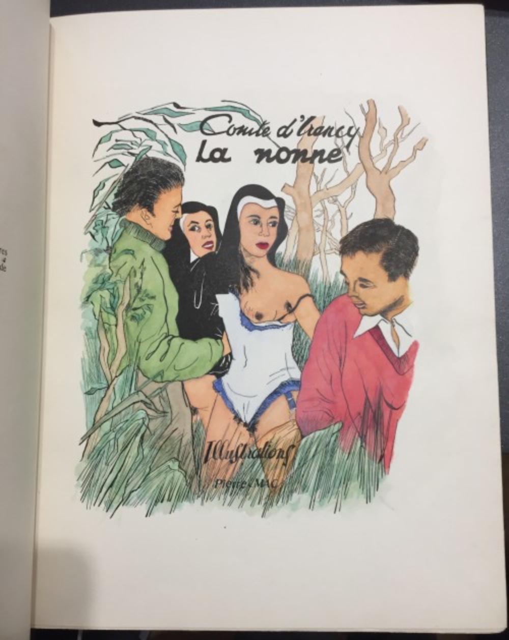 La Nonne - Rare Book with Illustrations by Foujita - 1950 ca - Art by Comte D'Irancy Eric Losfeld