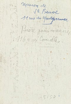 Paisaje - Dibujo original a pluma de Simon Goldberg - Finales del siglo XX