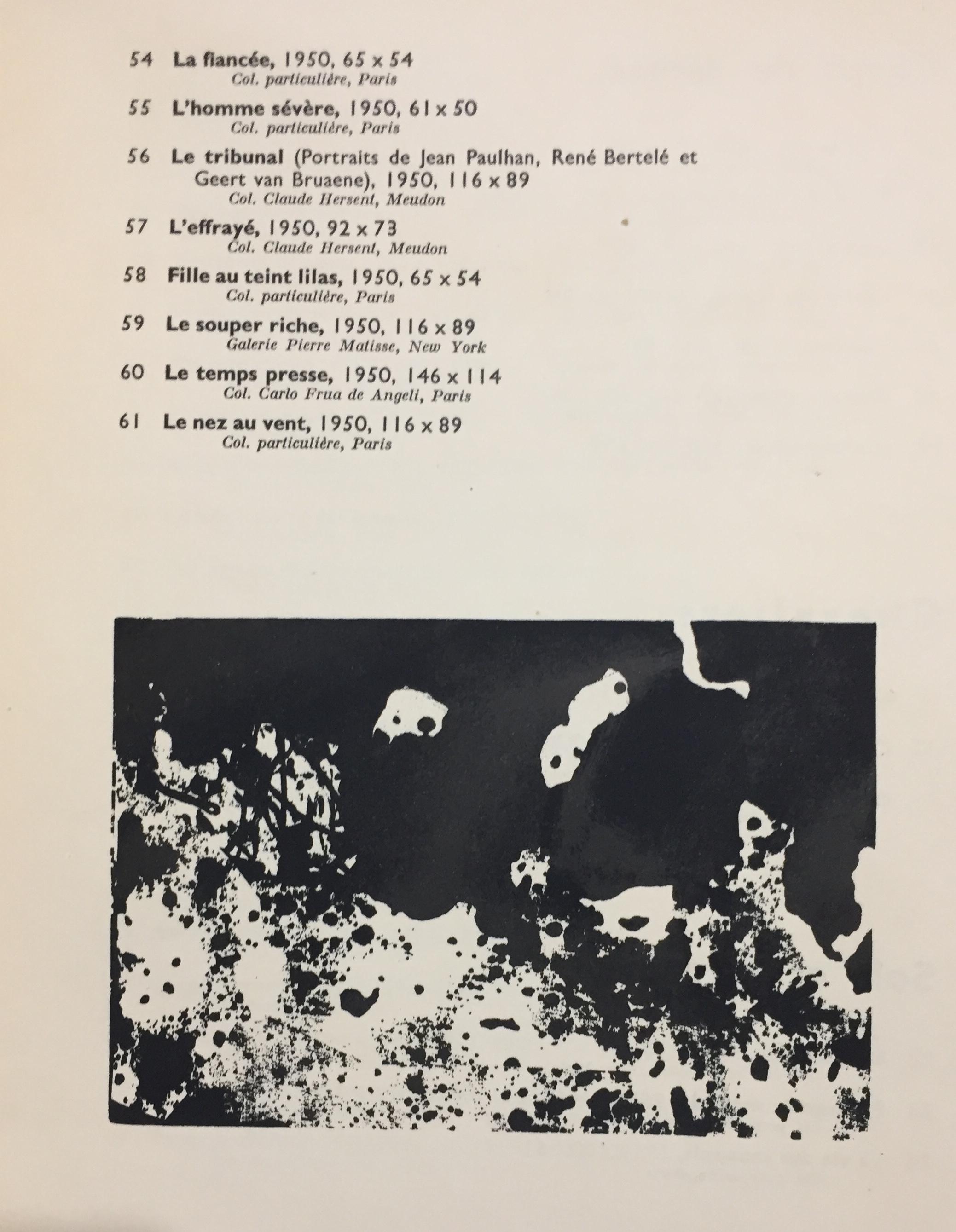 Exposition de Peintures, Dessins et Divers Travaux Exécutés de 1942 à 1954 - Abstract Art by Jean Dubuffet