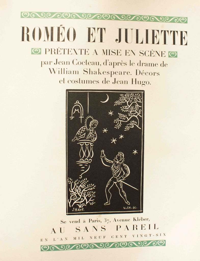 Roméo et Juliette - Seltene Ausgabe illustriert von Jean Hugo - 1926 im Angebot 1