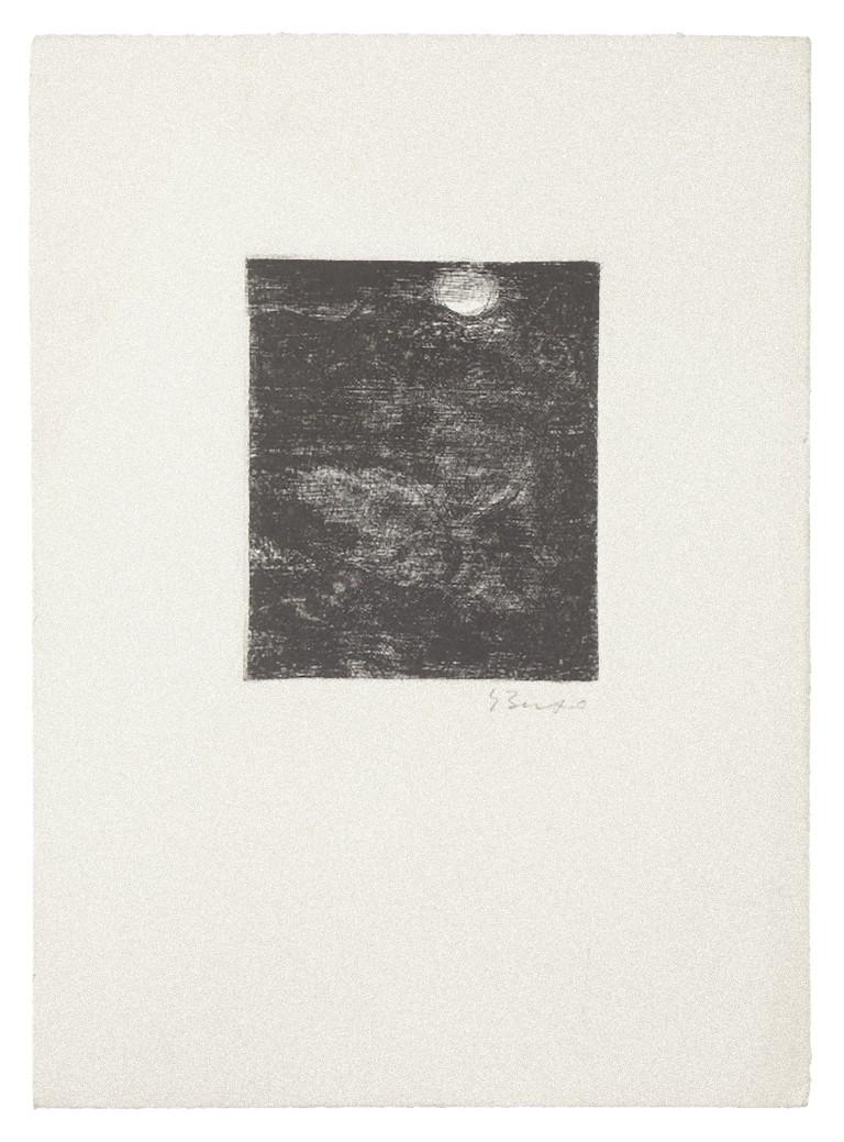 The Full Moon - Original-Kunstwerk von Gian Paolo Berto - 1970er Jahre