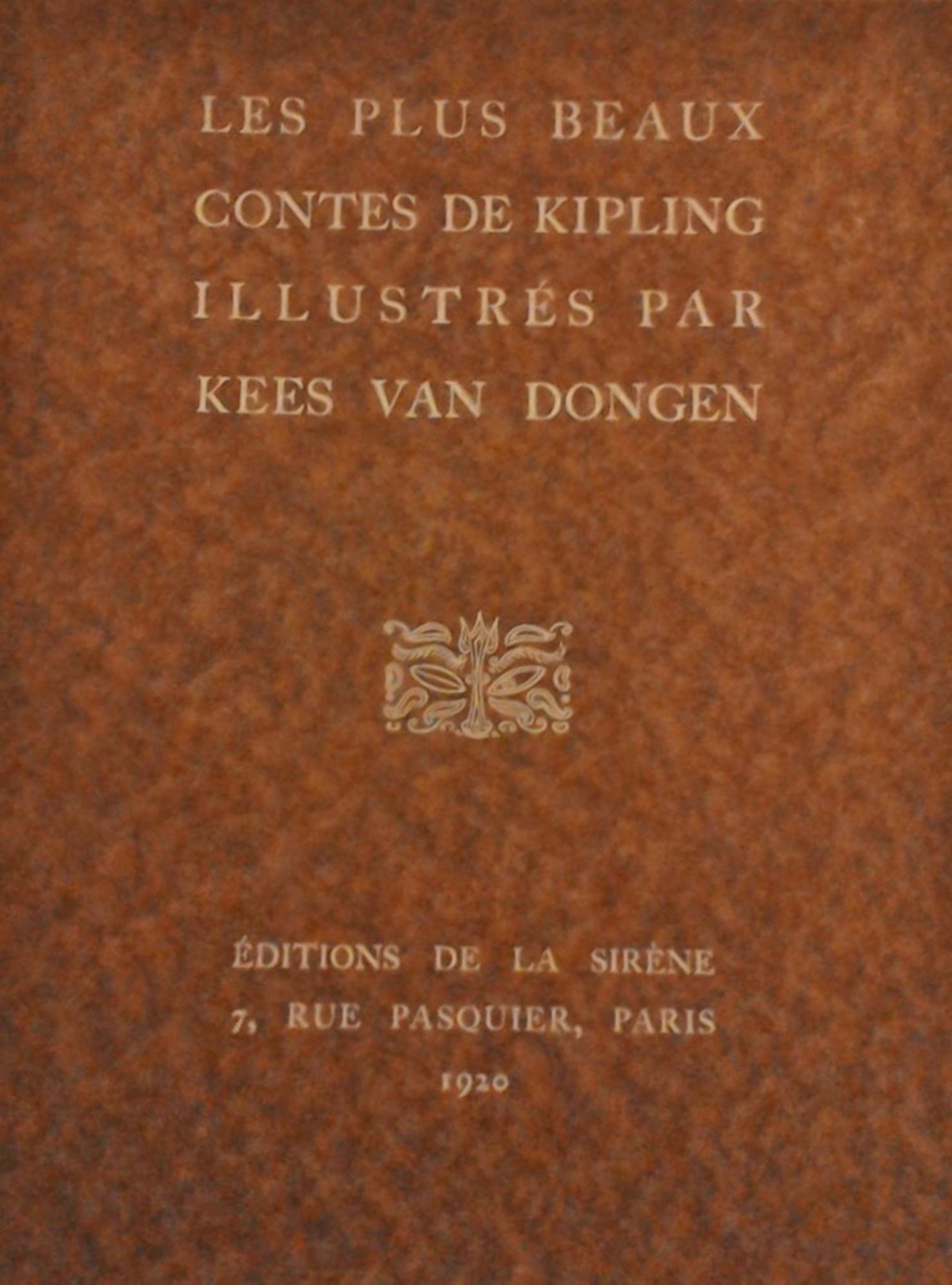 Les Plus Beaux Contes de Kipling -Rare Illustrated Book by K. Van Dongen - 1920 - Modern Art by Kees van Dongen