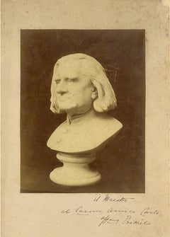 Busto di Franz Liszt - Stampa fotografica di M. J. Ezekiel - Anni '80 del XIX secolo