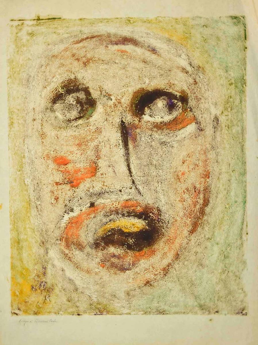 Portrait - Drawing on Paper by Sebastiano Carta - 1950s