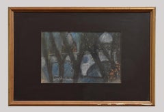 Rome. The Tiber  - Original Oil and Charcoal by Nazareno Gattamelata -  1980s