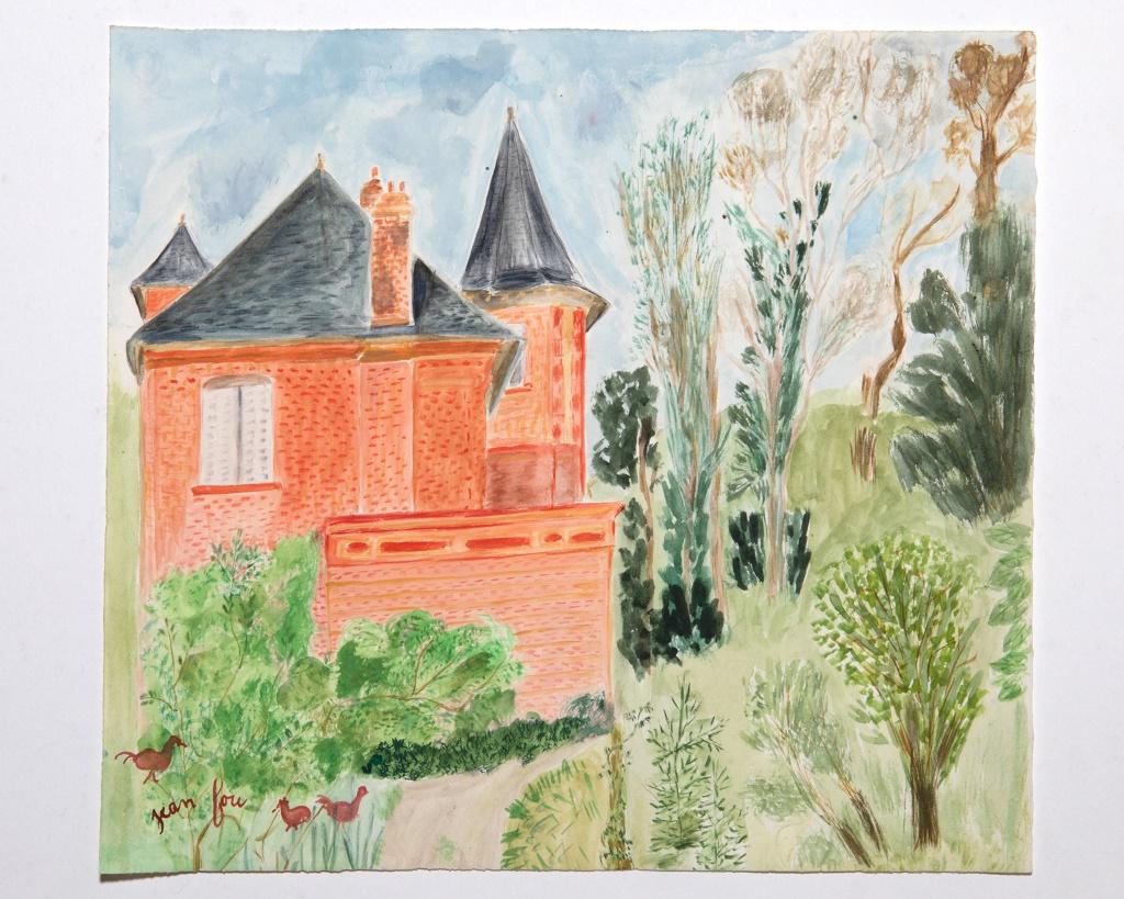 The Castle and the Garden - Mixed Media by Jean Fou - Mid-20th Century
