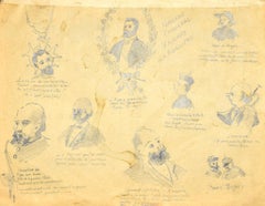 Studies - Original Pencil Drawing on Paper - Early 20th Century