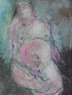 Nude II - Original Mixed Media on Paper by Caterina Pini - 2015