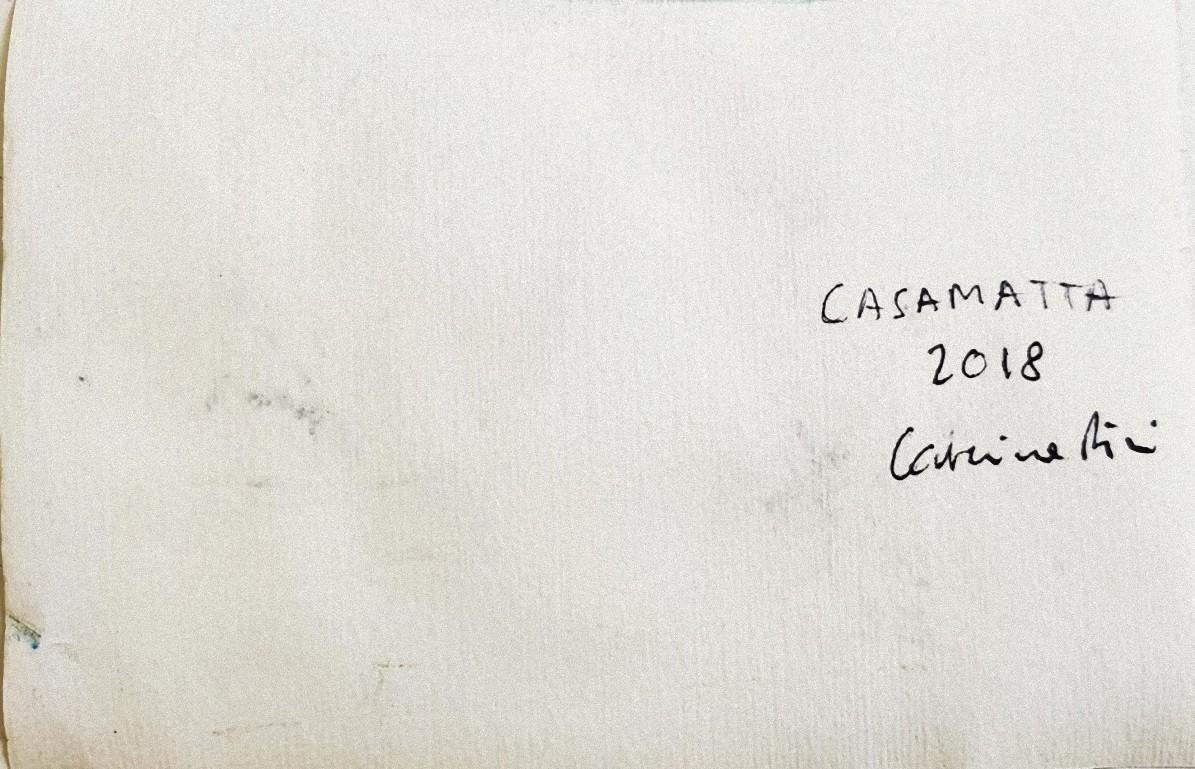 Coppia di Casematte - Original Mixed Media on Paper by Caterina Pini - 2018 For Sale 3