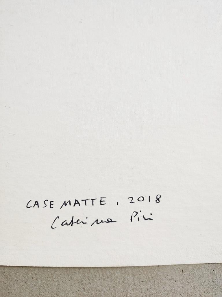 Casematte 2 - Original Mixed Media on Paper by Caterina Pini - 2018 For Sale 1