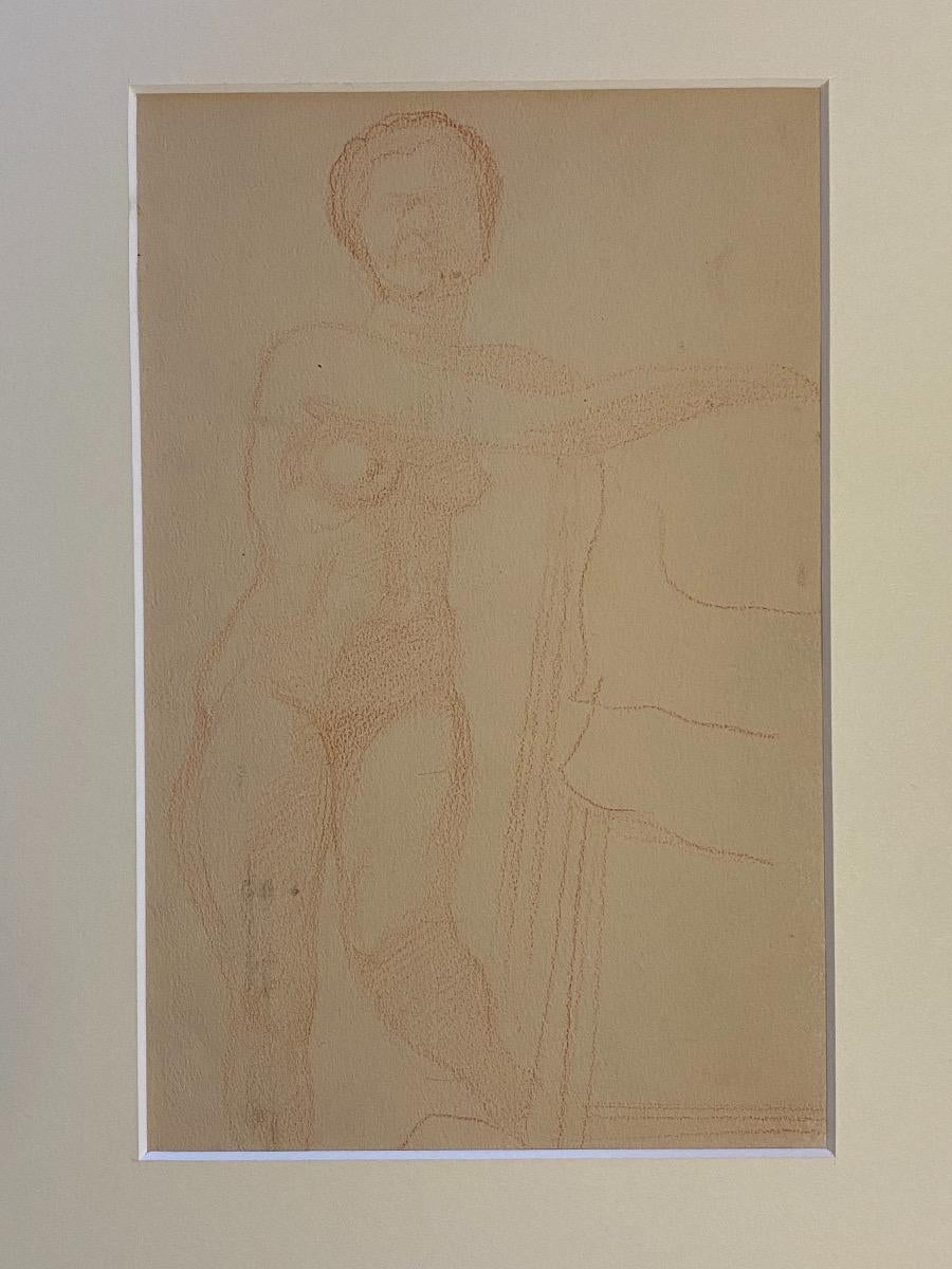 Nude - Original Drawing by Jean Delpech - 1940s
